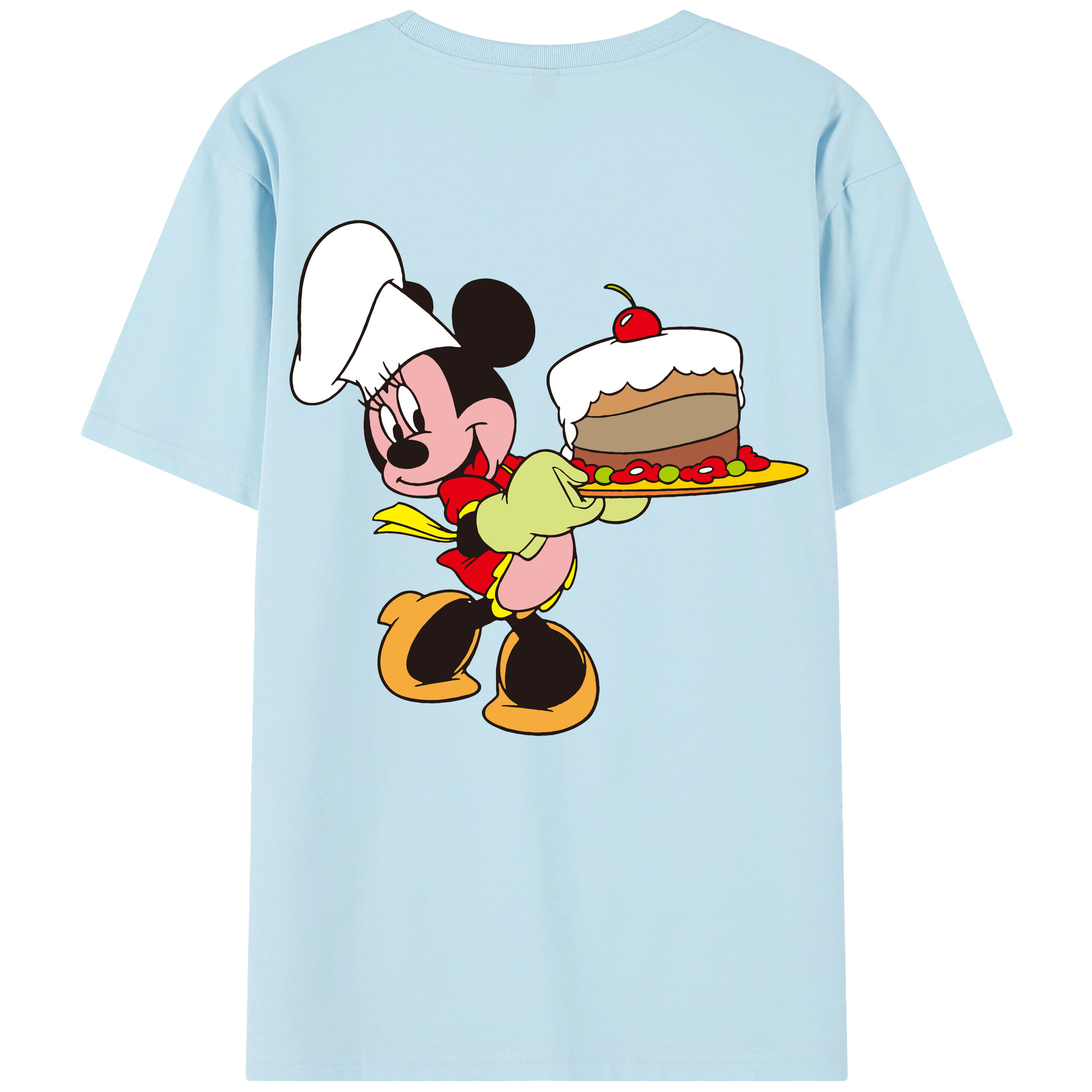 （画像用） ミッキーマウス Mickey Mouse 綿100％半袖Tシャツ（背面プリント）